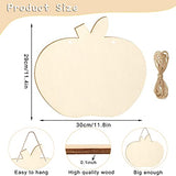 2 Pieces Wooden Apple Sign Unfinished Apple Shape Welcome Wood Hanging Sign Blank Wood Front Door Cutout Slice for DIY Crafts Decor