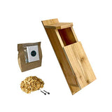 KingWood Cedar Owl House Box Bird House w/nesting material Owl Box Large Birdhouse Screech Owl House Kit Owl House Box For Nesting