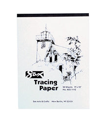Sax Tracing Paper Pad, 25 lbs, 19 x 24 Inches, White, Pack of 50 - 418612