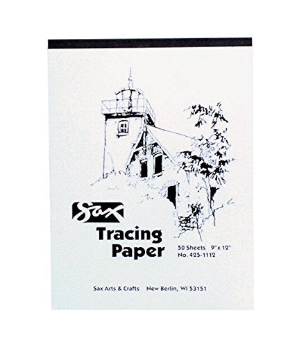 Sax Tracing Paper Pad, 25 lbs, 19 x 24 Inches, White, Pack of 50 - 418612