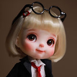 KSYXSL 1/12 BJD Dolls 13.5Cm 5.3" Deluxe Collector Doll Ball Jointed Doll with Full Set Clothes Socks Shoes Wig Makeup Glasses, Best Gift for Girls (Gift Wrapped)