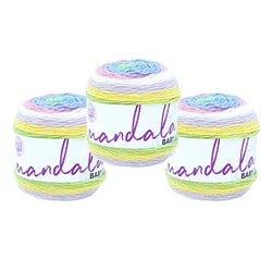 (3 Pack) Lion Brand Yarn 526-213 Mandala Baby Yarn, Neverland