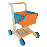 Award Winning Hape Kid's Wooden Shopping Cart Multi, L: 16.9, W: 11.8, H: 19.8 inch