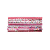 RayLineDo 10pcs 12 x 12 inches (30cmx30cm) Print Cotton Pink Series Fabric Bundle Squares Patchwork