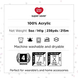 Red Heart Super Saver O'Go Forest Yarn - 3 Pack of 141g/5oz - Acrylic - 4 Medium (Worsted) - 364 Yards - Knitting/Crochet