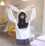 CRB Fashion Cosplay Anime Bunny Emo Girls Cat Bear Ears Emo Bear Top Shirt Pullover Sweater Hoodie (Style#2w)