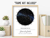 Custom Star Map - Personalized Star Map (Multiple Sizes - Unframed Star Prints, Star Constellation Map Wall Art, Great Gift - Special Occasion, Engagement Gift, Wedding Gift, Anniversary Gift)