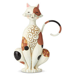 Enesco Jim Shore Heartwood Creek Cat Miniature Figurine, 3.5 Inch, Multicolor