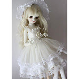 HMANE BJD Dolls Clothes 1/4, White Tutu Skirt Fluffy Dress Clothes Outfit for 1/4 BJD Dolls (No Doll)