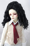 Doll Wigs JD243 Teddy Bear Curly BJD Wig 1/6 1/4 1/3 YOSD MSD SD Synthetic Mohair Doll Accessories (Black, 7-8inch)