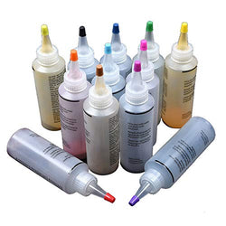 12pcs/Set One Step Tie-Dye Kit, Fabric Textile Muti-Color Easy-Squeeze Dyes Bottles, Safe and Non-Toxic DIY Clothing Graffiti Fabric, Perfect for Solo Projects/Family Fun
