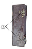 Iron Man Embossed Handmade Leather Bound Stone Journal/Vintage Art Sketchbook & Travel Dairy with Vintage Lock Latch