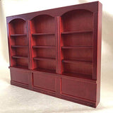 N#A Miniature Dollhouse Dollhouse Bookcase Storage Organizer Doll House Shelf Bookcase Storage Shelves Storage Shelf Display Cabinet for Dollhouse(Red Brown)