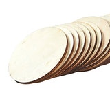 Wood Coasters - 24-Pack Round Wooden Drink Coasters, Unfinished Wood Circle Cup Coasters for Home