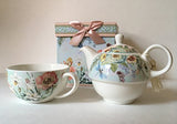 Delton Products 5.8" Porcelain Tea for One in Gift Box, Dragonfly