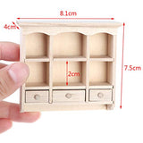 Doll House Accessories,Mini Dollhouse Hanging Cabinet Shelf Ornament,Mini Wooden Closet Wall Cabinet Furniture Model Decoration for 1/12 Dollhouse