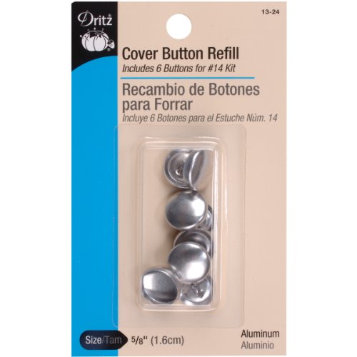 Dritz Cover Button Refill - For #14 Kits - Size 24-6 Ct.