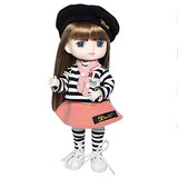 UCanaan Bjd Dolls 1/8 SD Dolls 18 Ball Jointed Doll DIY Fashion Dolls with Full Outfits 3 Pair Hands 3 Changeable Eyes ,Stand and Gift Box ,Best Gift for Girls-Hedy