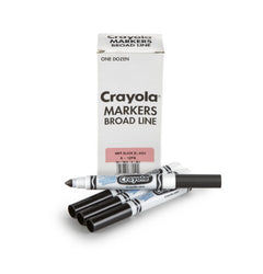 Crayola 12 Count Washable Bulk Markers, Black