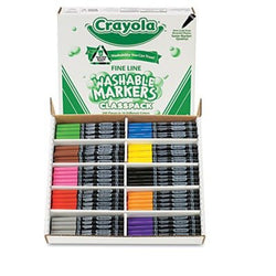 Crayolareg; Washable Classpack Markers, Fine Point, Eight Assorted Colors, 200 per Pack