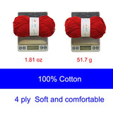 golo Crochet Yarn Size 1 Crochet Yarn for Blankets,Cotton Crochet Yarn(Brown-050)