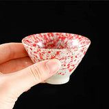 VNASNST 6 pieces Tea Cup Kung Fu Sake Porcelain Cup Gift Box Made of Japanese and Chinese Handmade Ceramics