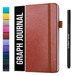 Journal Notebook - Grid Graph Paper | Journals for women & men | Daily Journals for writing | A5 Hardcover Professional Executive thick paper notebooks | Scribbles That Matter | Note Book Diary 120gsm