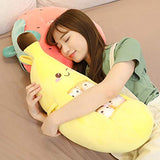 Cute Throw Pillow Stuffed Banana Toys Removable Fluffy Creative Gifts for Teens Girls Kids
