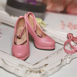 HMANE High-Heeled Shoes for 1/4 BJD Dolls, Pink