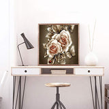 Flower Diamond Painting Kits for Adults, 5d Diamonds Art with Full Tools Accessories, Butterfly Flowers Arts Dotz Craft for Home Décor, Ideal Gift for Family or Self Use