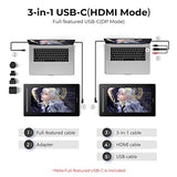 XP-PEN Artist16 2nd Drawing Pen Display with Battery-Free X3 Stylus and 10 Customized Hot Keys, Full-Laminated Digital Art Tablet & XP-PEN USB-C Hub 3 in 1 Type C to USB/HDMI/PD