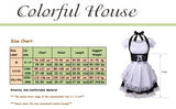 Colorful House Women's Anime Cosplay French Apron Maid Fancy Dress Costume (Medium, Black(Sexy))