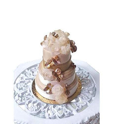 Miniature dollhouse wedding cake golden scale 1:12