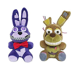 2 pcs Freddy's plushies Set,Springtrap and Nightmare Bonnie Plush Toy,Stuffed Animal for Plush Gift