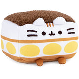 GUND Pusheen Tiramisu Plush Squishy, Stuffed Animal for Ages 8 and Up, White/Brown, 4”