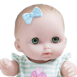 JC Toys Lil Cutesies All Vinyl Washable Doll Baby Doll, Green Eyes Bibi