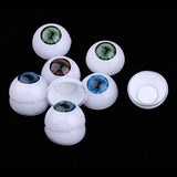 Homyl 5 Pairs Vivid Acrylic Oblate Eyeballs Eyes For Baby Doll BJD Doll Accessory Crafts DIY Making Supplies 24mm