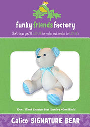 Funky Friends Factory Calico Signature Bear Sewing Pattern