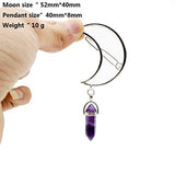 UBOOMS 8 Pcs Women Alloy Moon Hair Clip Natural Stone Pendant Charms Clamp Hairpin Barrettes