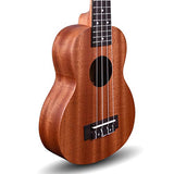 Kadence Mahogany Wood Ukulele Mahagony 21 inch With Bag and Tuner (Wanderer with Tuner)