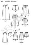Simplicity Creative Patterns New Look 6271 Misses' Skirt in Three Lengths and Pants or Shorts, A (10-12-14-16-18-20-22)