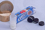 Breakfast set dollhouse miniatures glass milk cookie pack biscuit as Oreo decor accessories dolls toys food Doll Kitchen Dining Room 1:6 scale