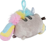 GUND Pusheenicorn Donut Log Backpack Clip Plush Stuffed Animal Cat Unicorn, 5"