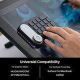 HUION Mini KeyDial KD100 Wireless Express Key Remote Control Shortcut Keyboard with Dial 18 Customized Express Keys for Graphics Drawing Tablet, PC, Mac, Laptop, Surface Pro