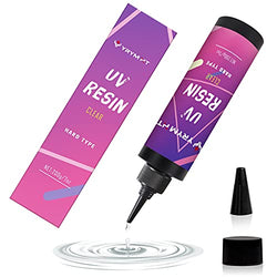 UV Resin - 200g Crystal Clear Hard Type Glue Ultraviolet Curing Resin for Jewelry Making, Transparent Solar Cure Sunlight Activated Resin for Resin Mold, Casting and Coating