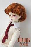 JD369 6-7inch 16-18 cm Cupid Smart Curly BJD Wigs 1/6 YOSD Synthetic Mohair Doll Hair Vinyl Doll Accessories (Ginger)