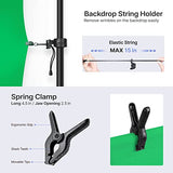 LIMOSTUDIO, AGG1459, 10 ft. Backdrop Support Stand Light Softbox Lighting Kit with 10 ft. White Black Green Background Screen Backdrop for Photo Studio