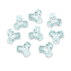 Bulk Buy: Darice DIY Crafts Tri-Beads Transparent Sea Mist 11mm 480 pieces (1-Pack) 06102-5-T31