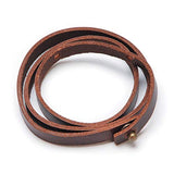 Bulk Buy: Darice DIY Crafts Leather Bracelet Wrap Brown 24 inches (3-Pack) 1999-3628