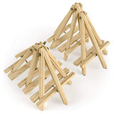 ARTEZA Tripod Easel, 12", Pack of 6, Natural Pine Wood Finish with Non-Slip Legs, Ideal for